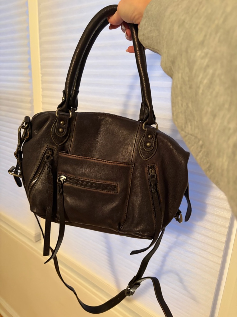 Free People Black Baby Emerson tote bag